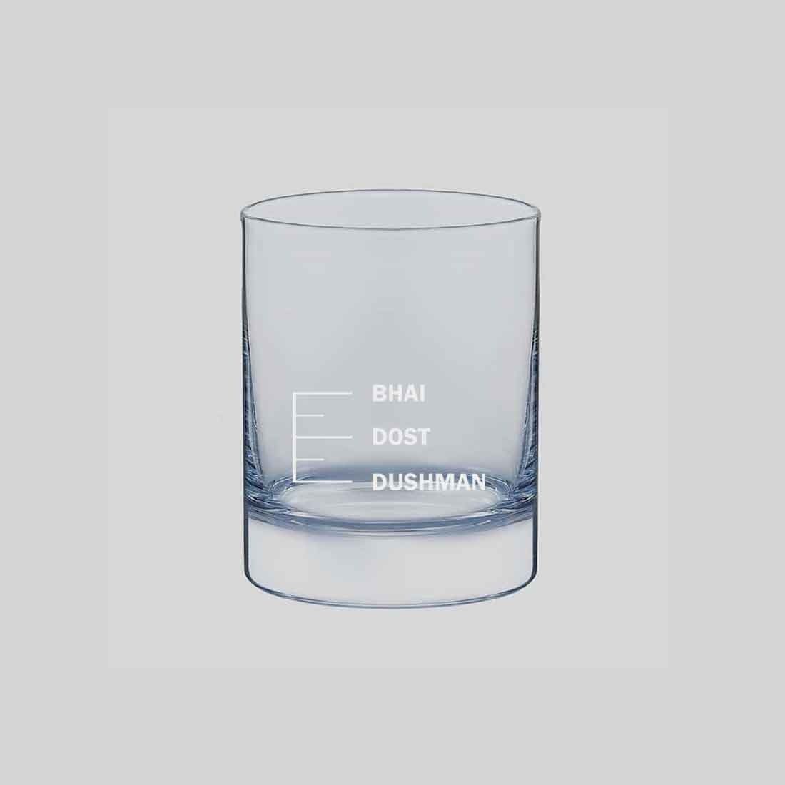 Whiskey Glasses Liquor Glass- Anniversary Birthday Gift Funny Gifts for Husband Bf - DUSHMAN DOST BHAI - Image 7