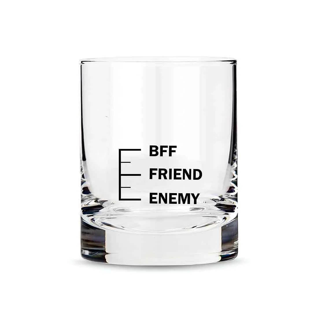 Whiskey Glasses Liquor Glass- Anniversary Birthday Gift Funny Gifts for Husband Bf - ENEMY FRIEND BFF - Image 2