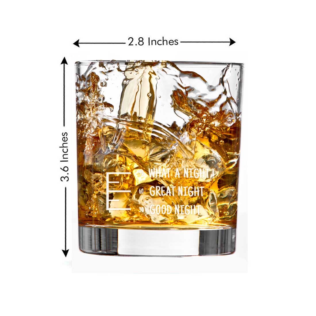 Whiskey Glasses Liquor Glass- Anniversary Birthday Gift Funny Gifts for Husband Bf - GOOD NIGHT GREATE NIGHT WHAT NIGHT? - Image 10