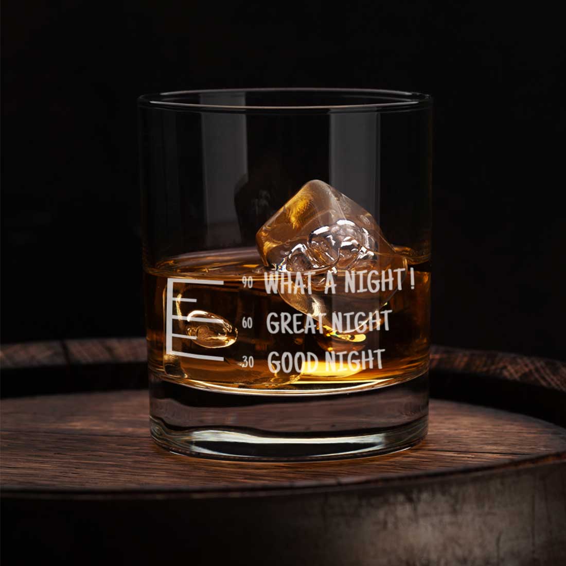 Whiskey Glasses Liquor Glass- Anniversary Birthday Gift Funny Gifts for Husband Bf - GOOD NIGHT GREATE NIGHT WHAT NIGHT? - Image 7