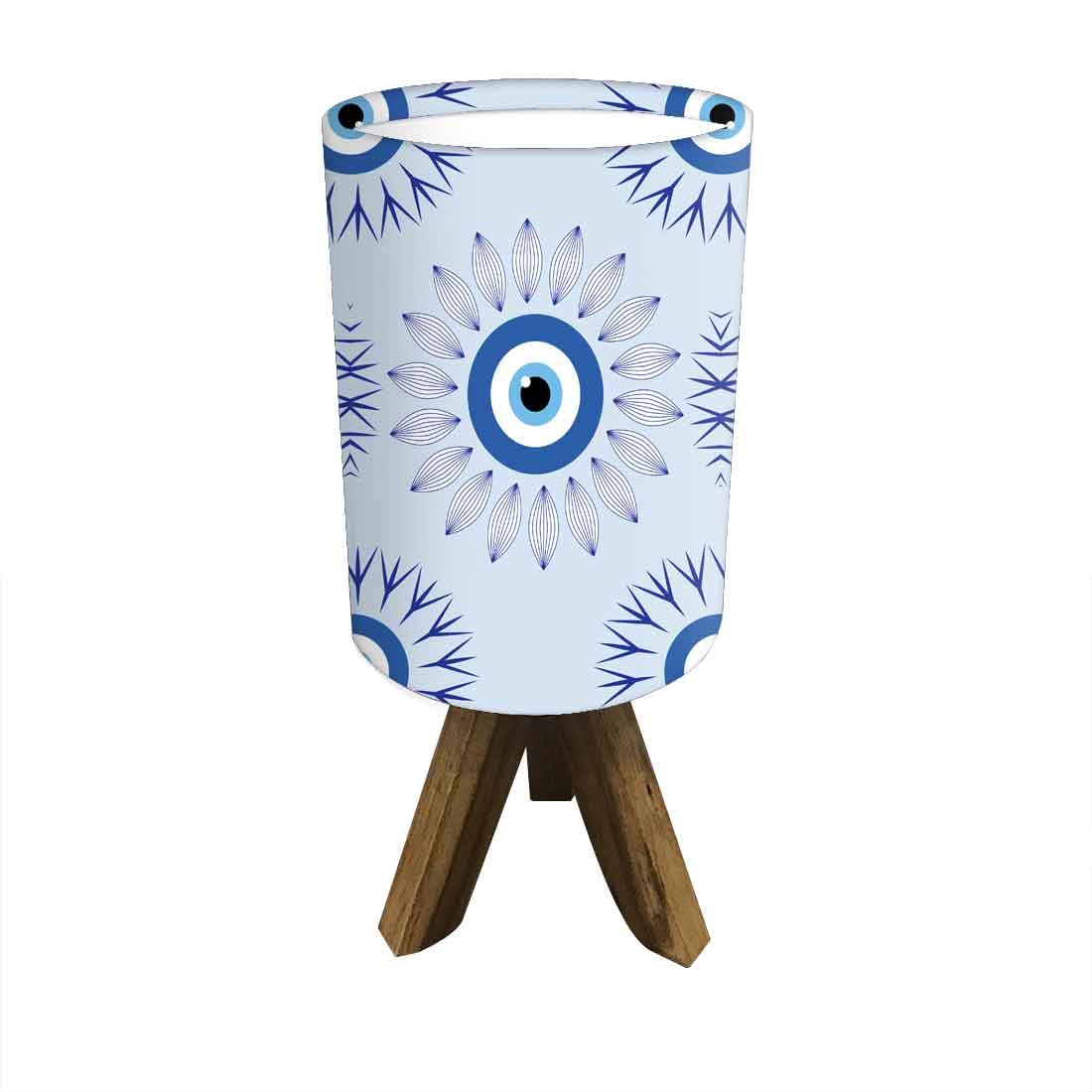 Wooden Table Lamp Mini Tripod Lamps for Kids Bedroom-Evil Eye Protector (3W LED Bulb Included) - Image 12