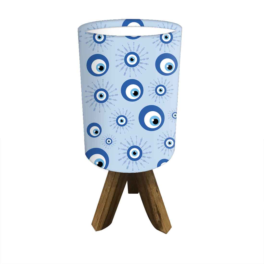 Wooden Table Lamp Mini Tripod Lamps for Kids Bedroom-Evil Eye Protector (3W LED Bulb Included) - Image 15