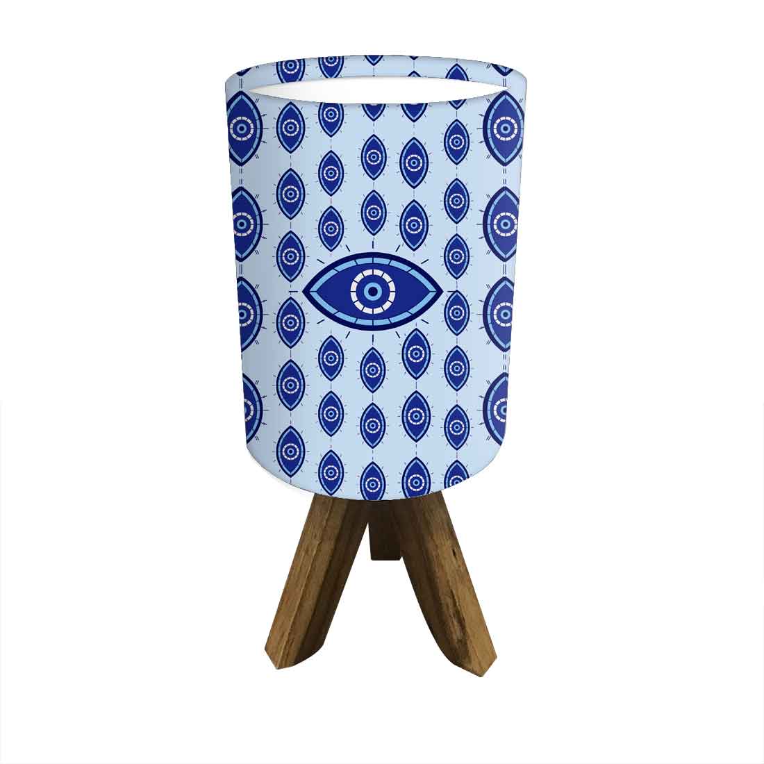 Wooden Table Lamp Mini Tripod Lamps for Kids Bedroom-Evil Eye Protector (3W LED Bulb Included) - Image 7
