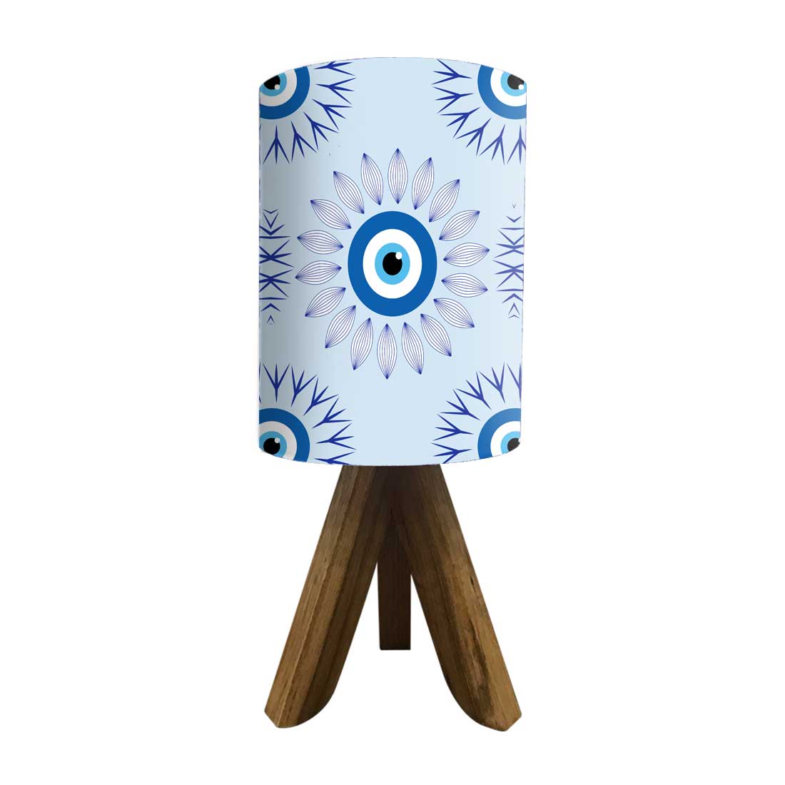 Wooden Table Lamp Mini Tripod Lamps for Kids Bedroom-Evil Eye Protector (3W LED Bulb Included) - Image 8
