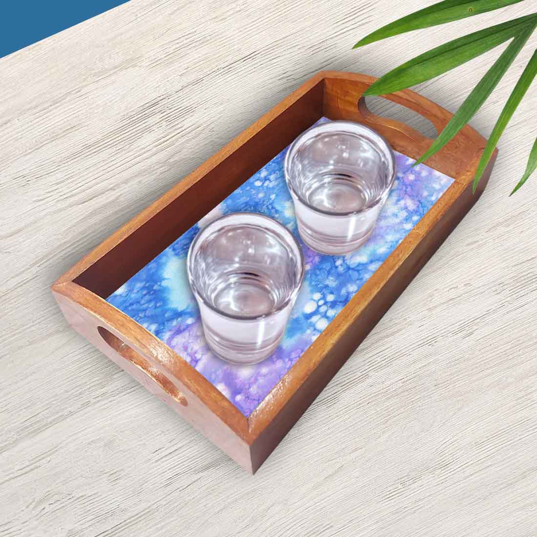Wooden Serving Tray Set of 3 Designer Trays for Tea Coffee - Image 3
