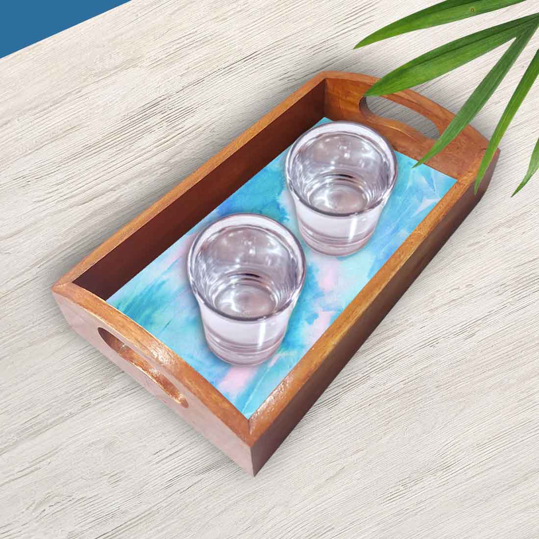 Wooden Tray Set of 3 for Serving Designer Trays - Image 3