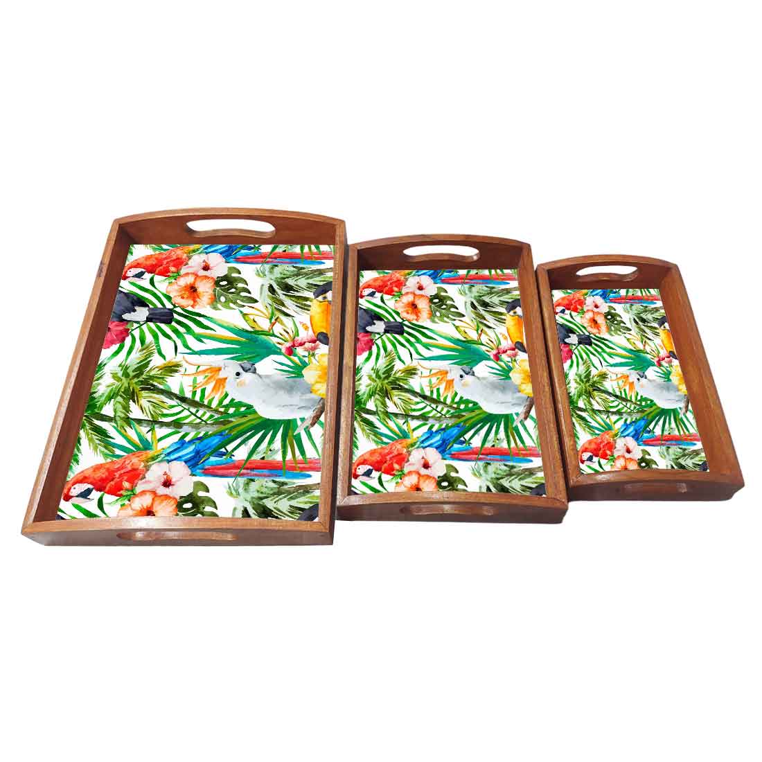 Wooden Nesting Trays for Serving Set of 3 for Kitchen & Dinign Use - Image 4
