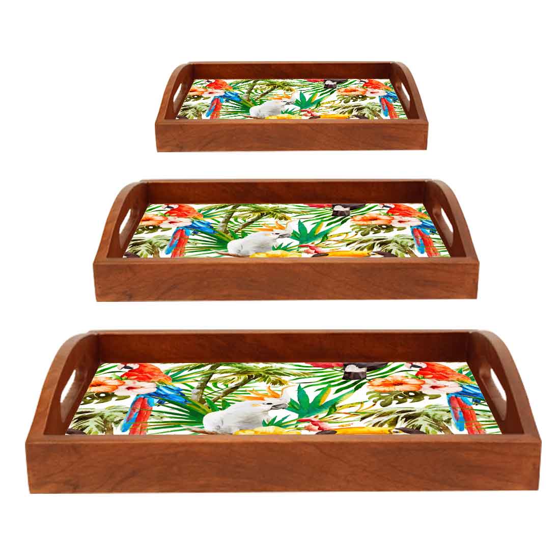 Wooden Nesting Trays for Serving Set of 3 for Kitchen & Dinign Use - Image 6