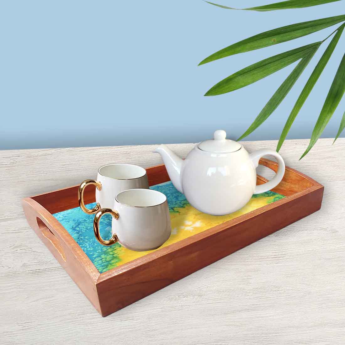 Designer Wooden Tray for Serving Set of 3 Different Sizes - Image 2