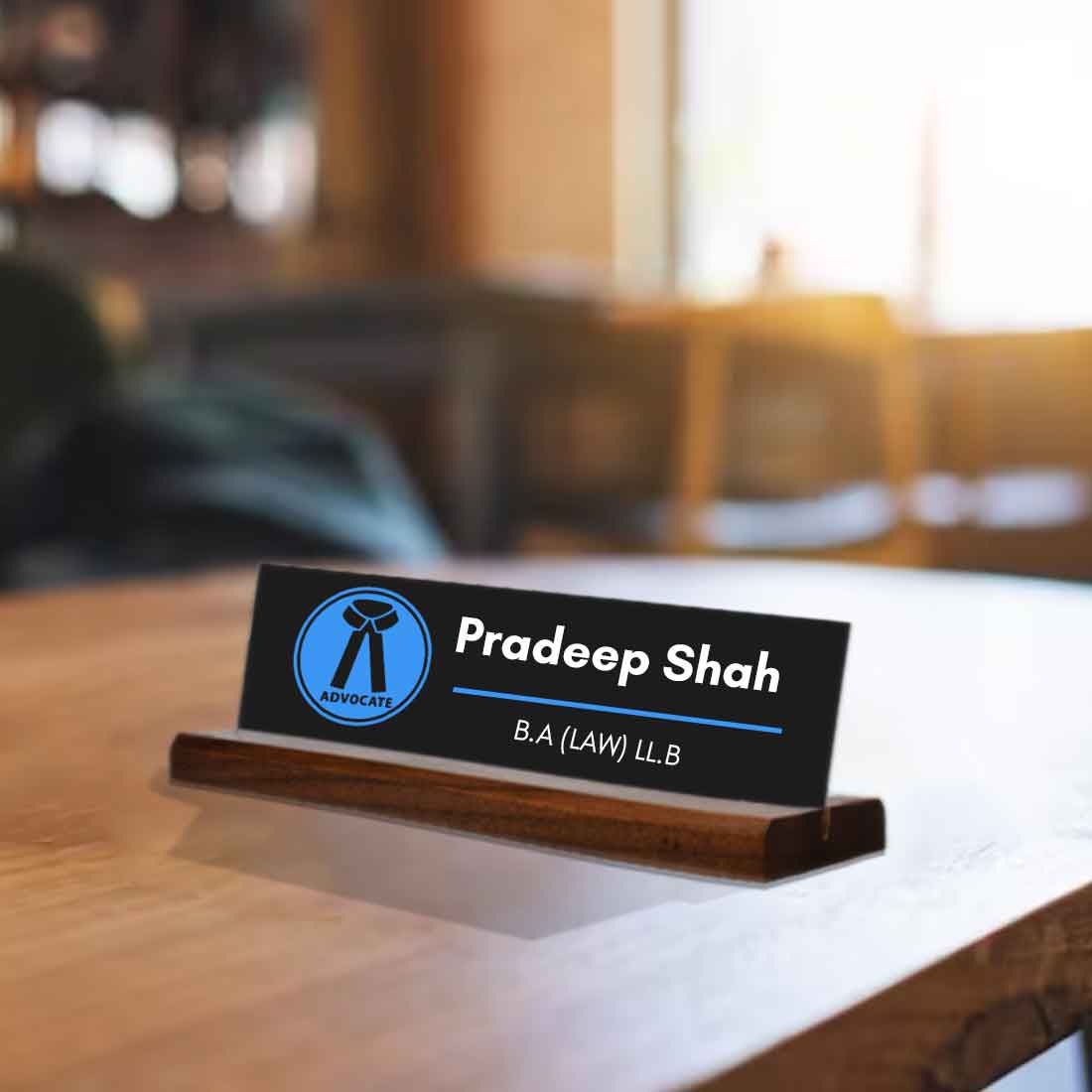 Lawyer Desk Name Plate for Office Table Name Plaque for Lawyers and Advocates - Image 2