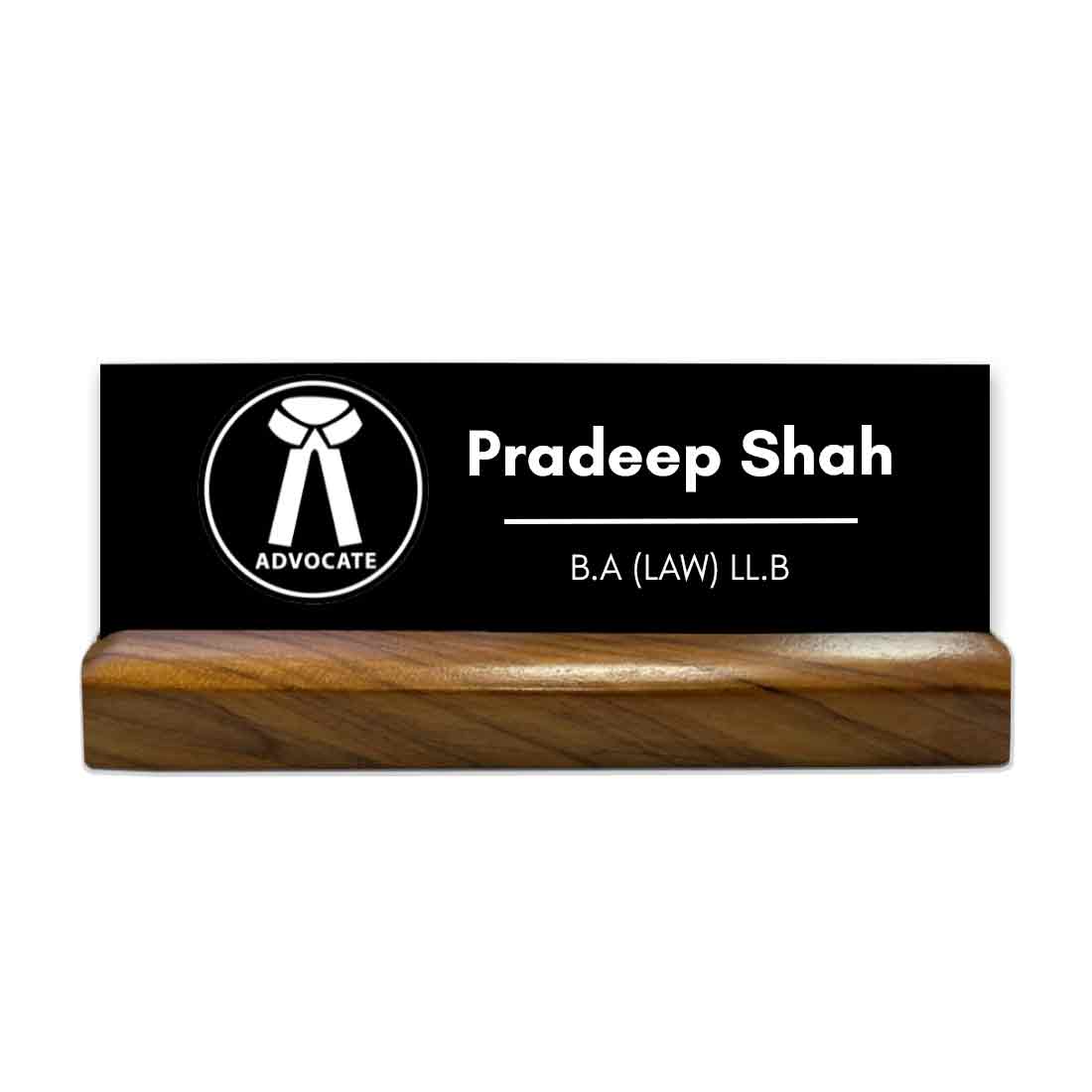 Lawyer Desk Name Plate for Office Table Name Plaque for Lawyers and Advocates - Image 3
