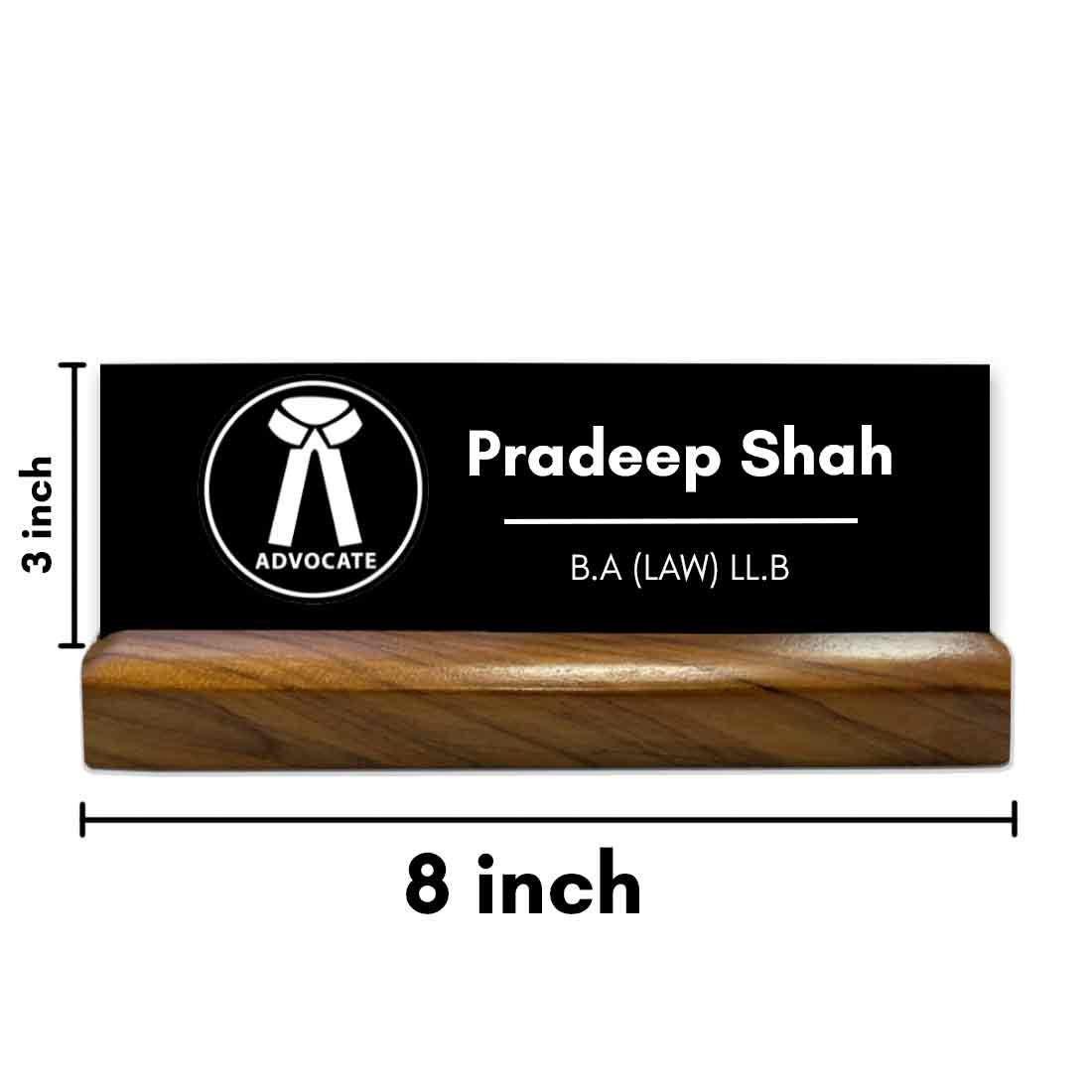 Lawyer Desk Name Plate for Office Table Name Plaque for Lawyers and Advocates - Image 4