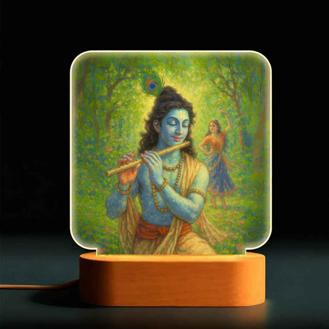 Divine Krishna Night Lamp – Perfect for Bedroom, Mandir & Spiritual Gifting