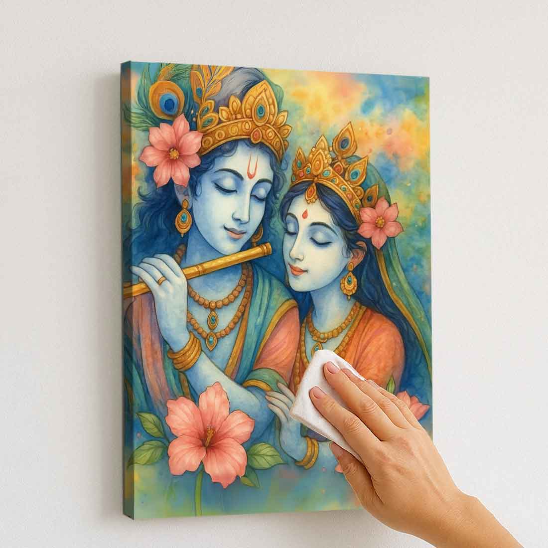 Divine Krishna Radha Frame with LED lighting – Ideal for Décor, Pooja Room, or Gift - Image 4