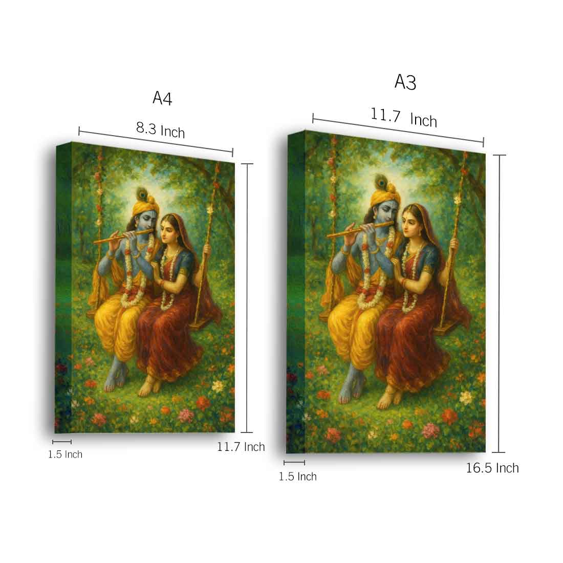 Divine Radha Krishna Photo Frame with LED Backlight – Perfect for Home Décor, Pooja Room & Thoughtful Gifting - Image 3
