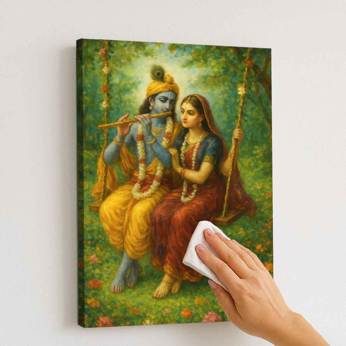 Divine Radha Krishna Photo Frame with LED Backlight – Perfect for Home Décor, Pooja Room & Thoughtful Gifting - Image 4