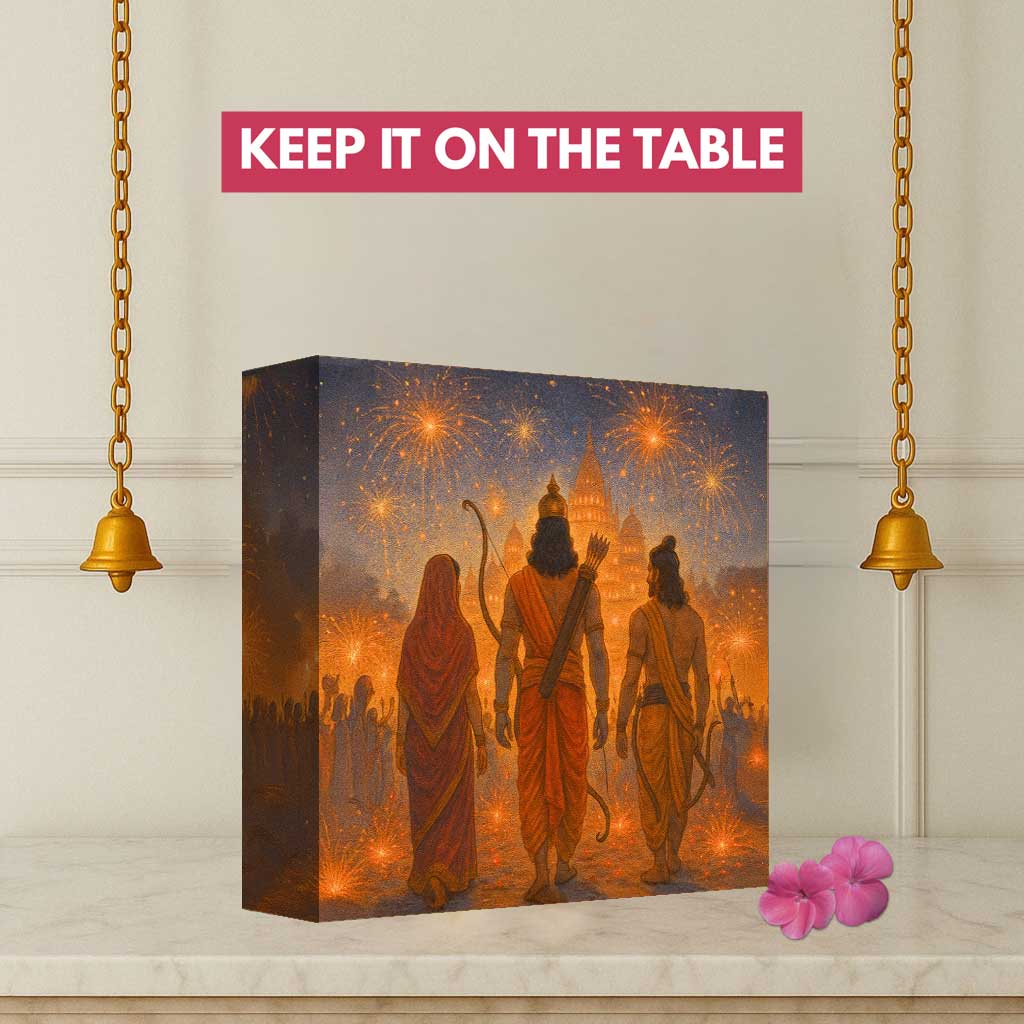 Divine Ram LED Lights Table Lamp for Home Temple, Bedroom & Wall Décor - Image 2