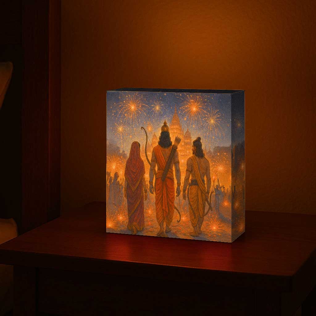 Divine Ram LED Lights Table Lamp for Home Temple, Bedroom & Wall Décor - Image 5