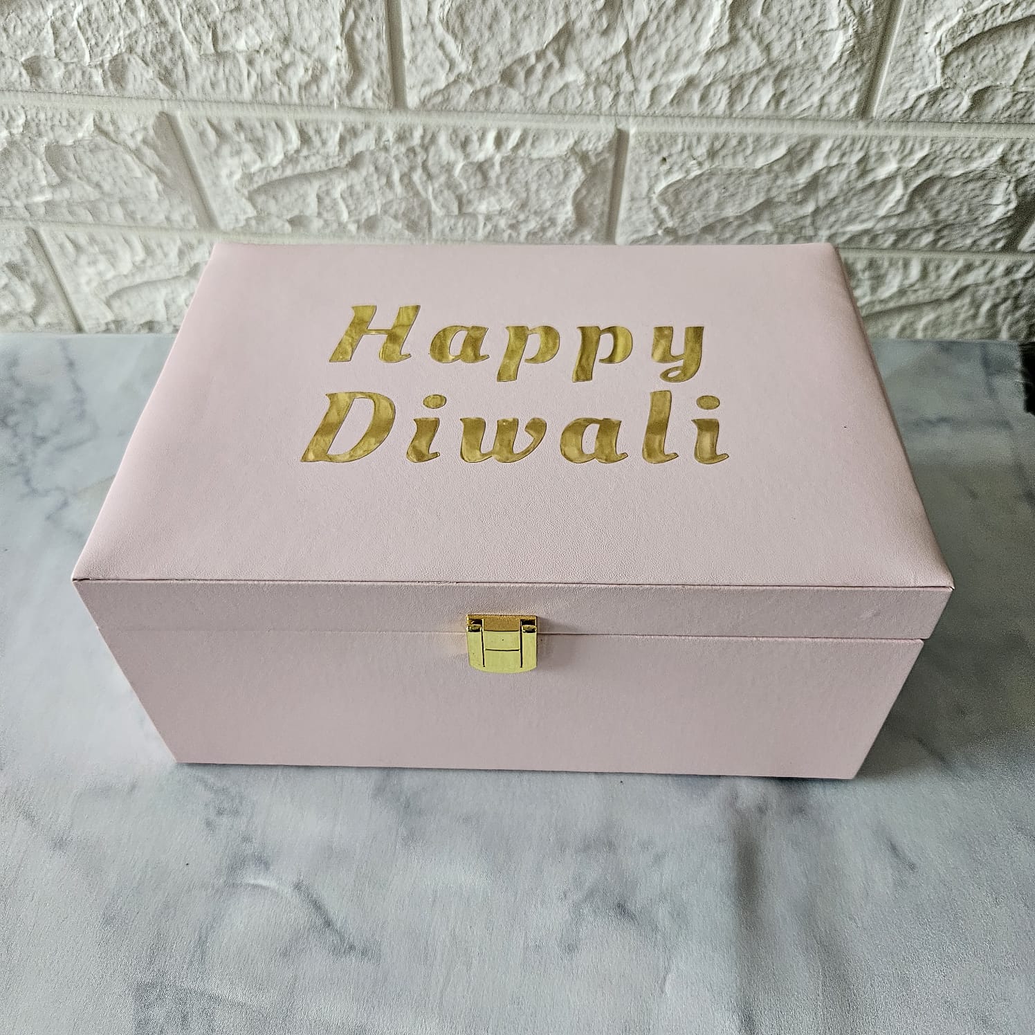 Diwali Gift Box - PU Leather Gift Box for Diwali-Available in Black & Pink - Image 4