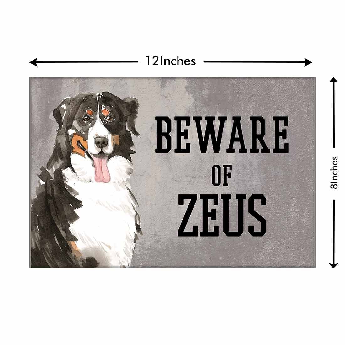 Personalized Dog Name Plates Beware Of Dog Sign - Bernese Mountain - Image 3