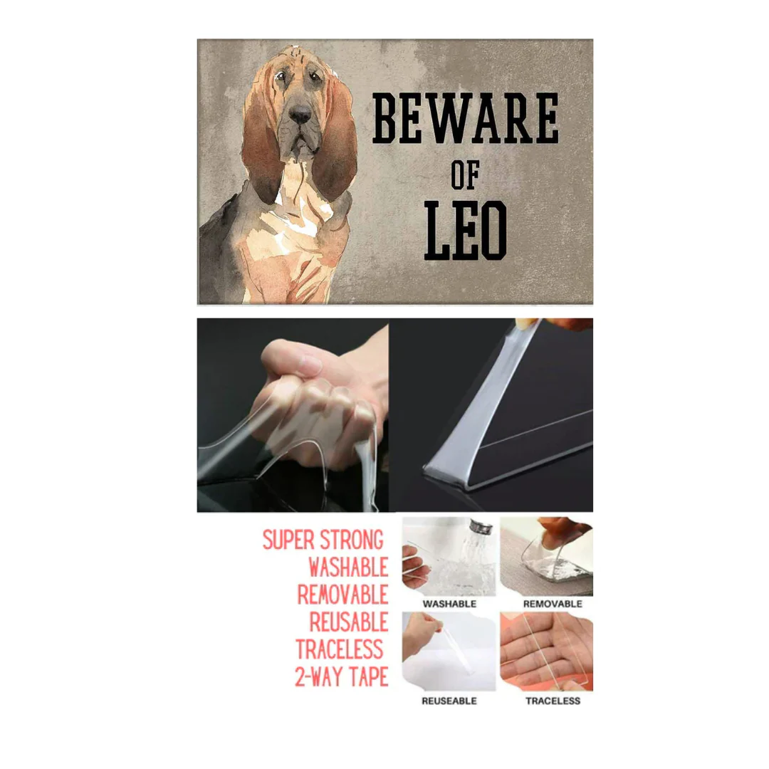 Personalized Dog Name Plates Beware Of Dog Sign - BloodHound - Image 4