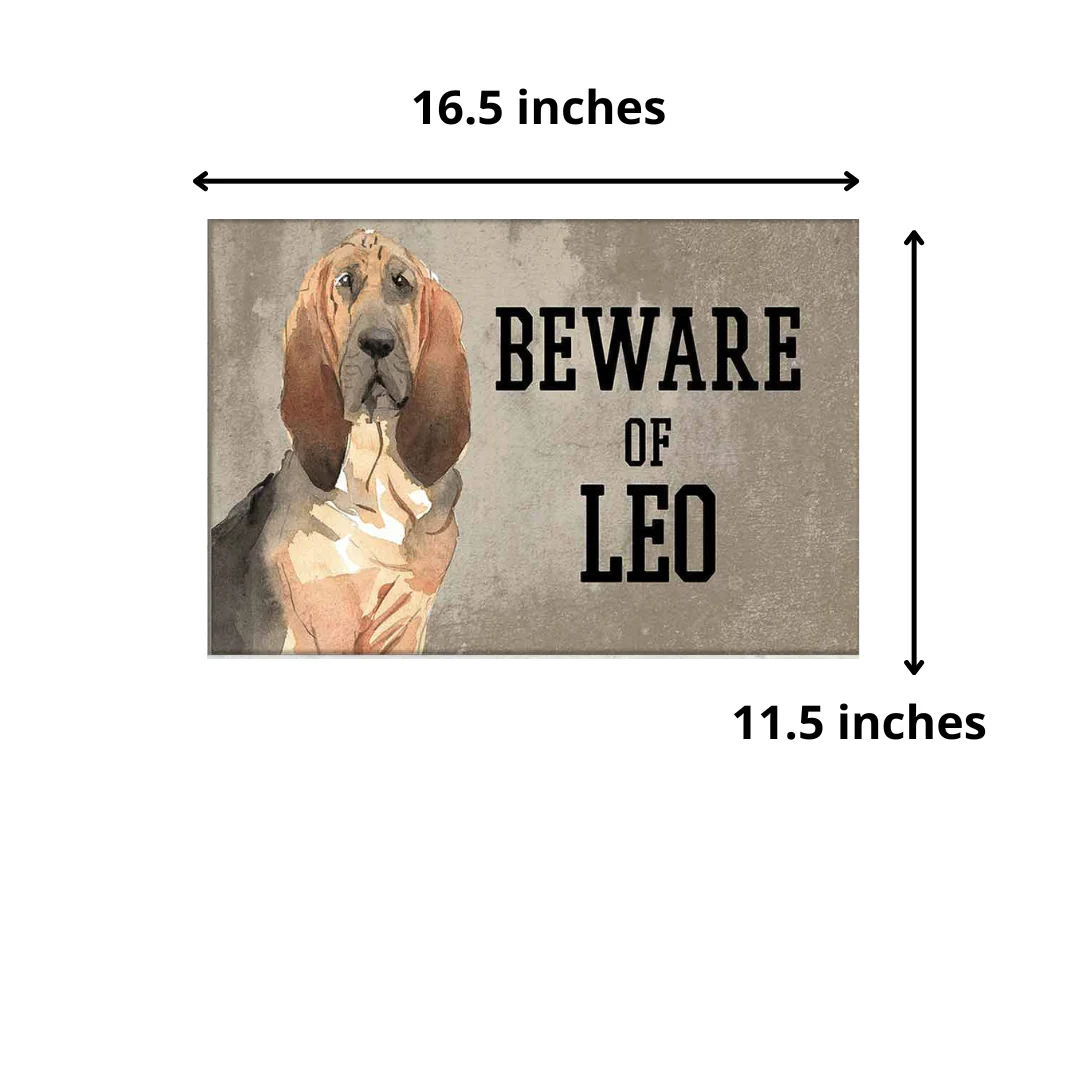 Personalized Dog Name Plates Beware Of Dog Sign - BloodHound - Image 6