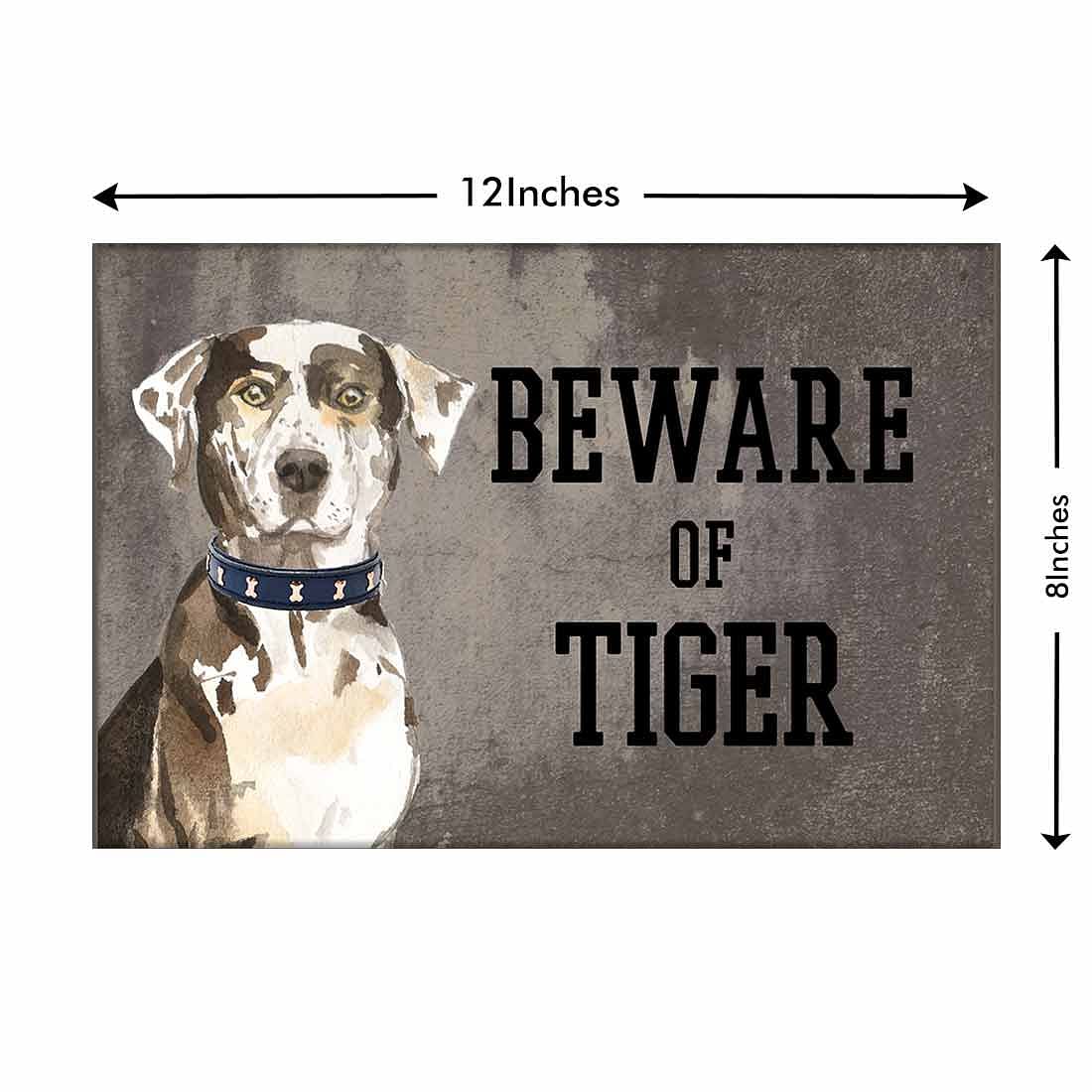 Personalized Dog Name Plates Beware Of Dog Sign - Catahoula Leopard - Image 3