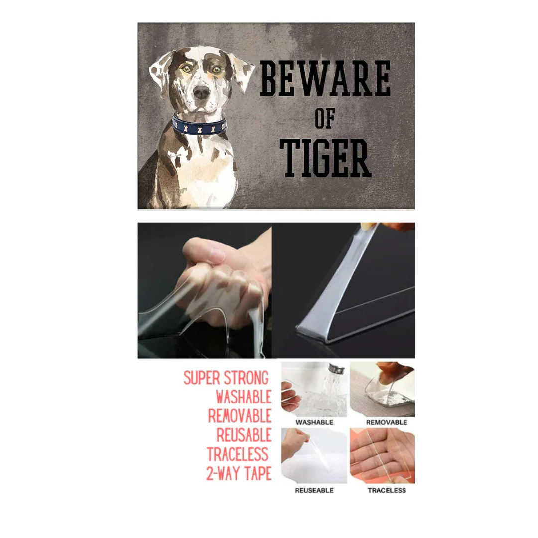 Personalized Dog Name Plates Beware Of Dog Sign - Catahoula Leopard - Image 4