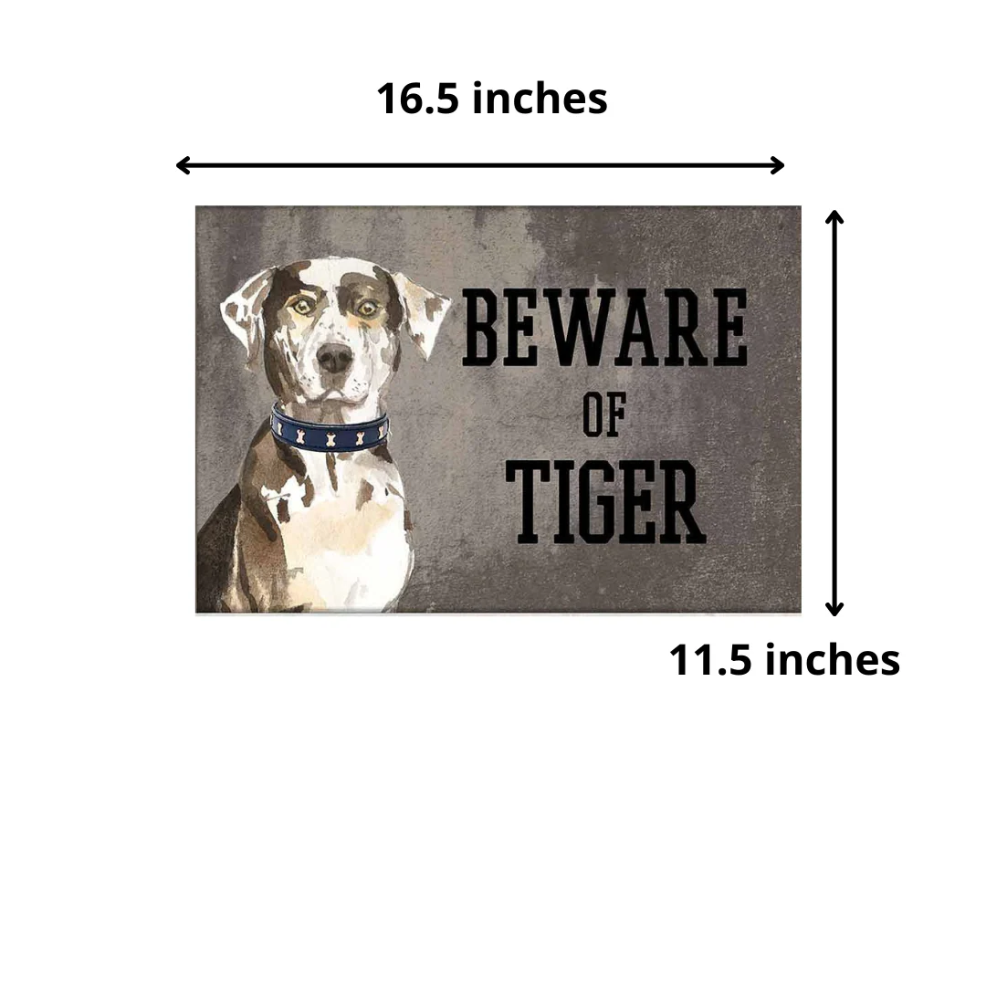 Personalized Dog Name Plates Beware Of Dog Sign - Catahoula Leopard - Image 5