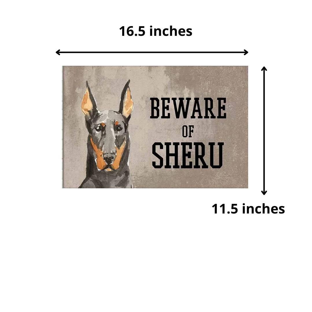 Personalized Dog Name Plates Beware Of Dog Sign - doberman - Image 5