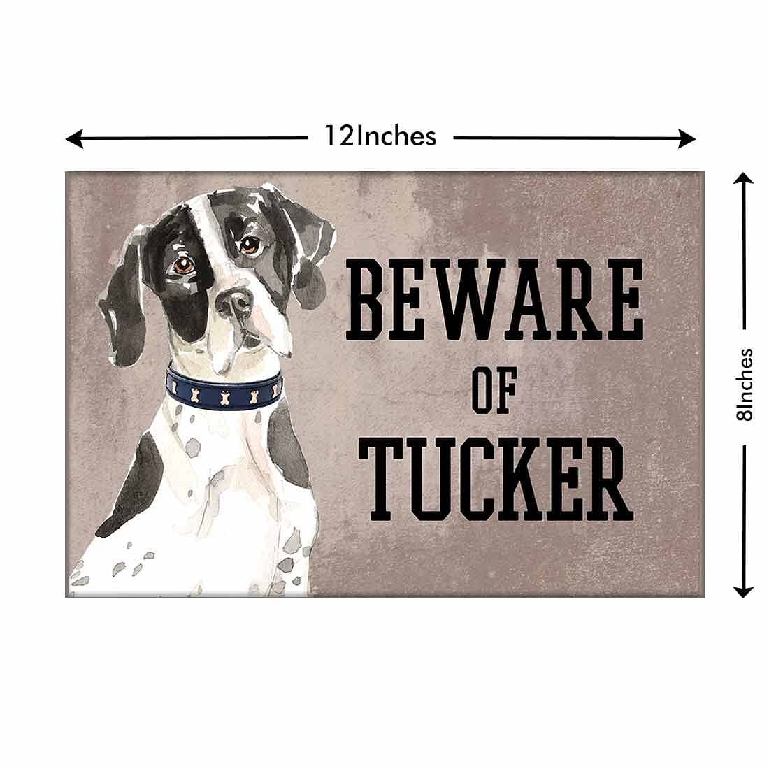 Personalized Dog Name Plates Beware Of Dog Sign - English Pointer - Image 3
