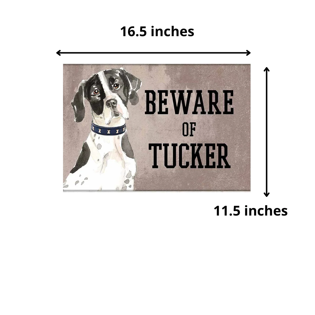 Personalized Dog Name Plates Beware Of Dog Sign - English Pointer - Image 4