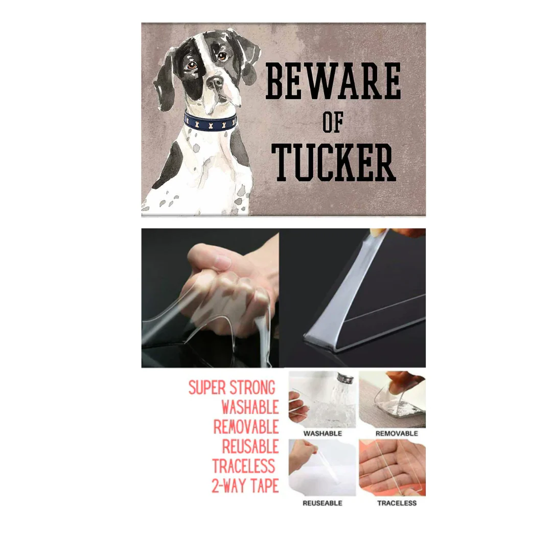 Personalized Dog Name Plates Beware Of Dog Sign - English Pointer - Image 5