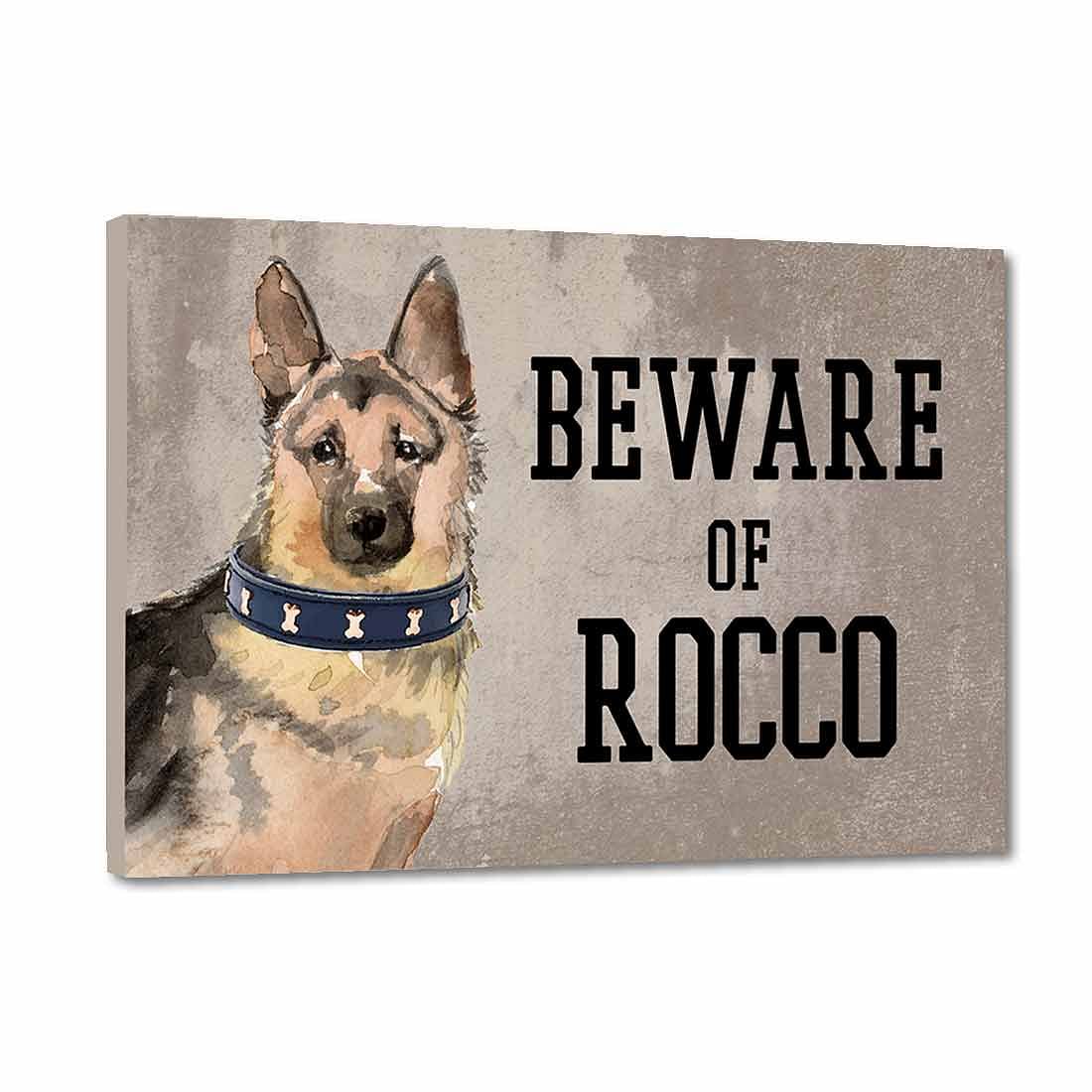 Personalized Dog Name Plates Beware Of Dog Sign - German Shepherd