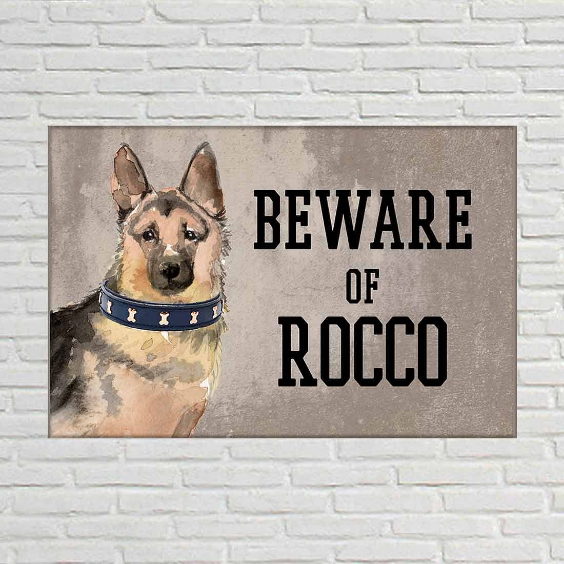 Personalized Dog Name Plates Beware Of Dog Sign - German Shepherd - Image 2