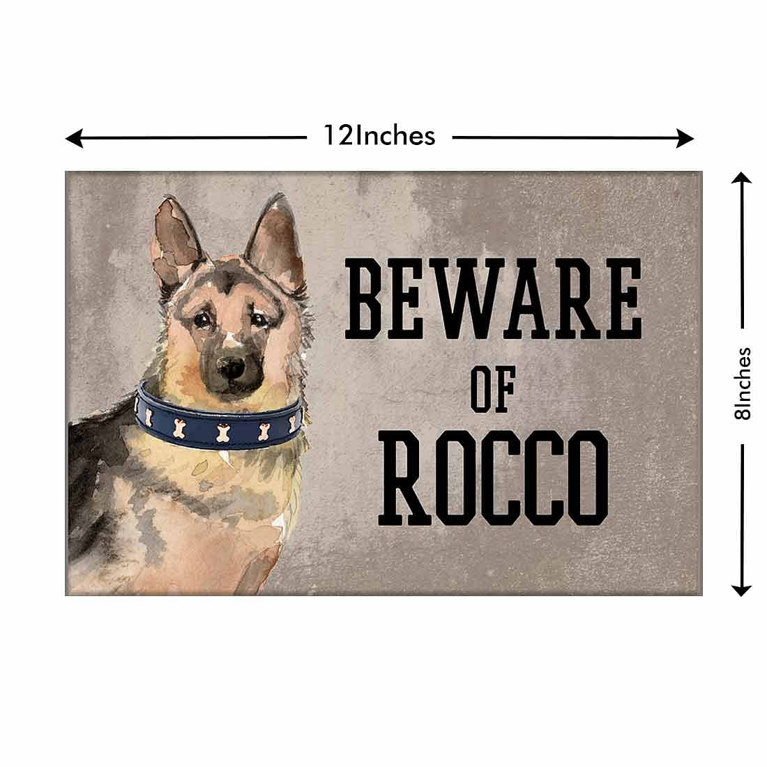 Personalized Dog Name Plates Beware Of Dog Sign - German Shepherd - Image 3