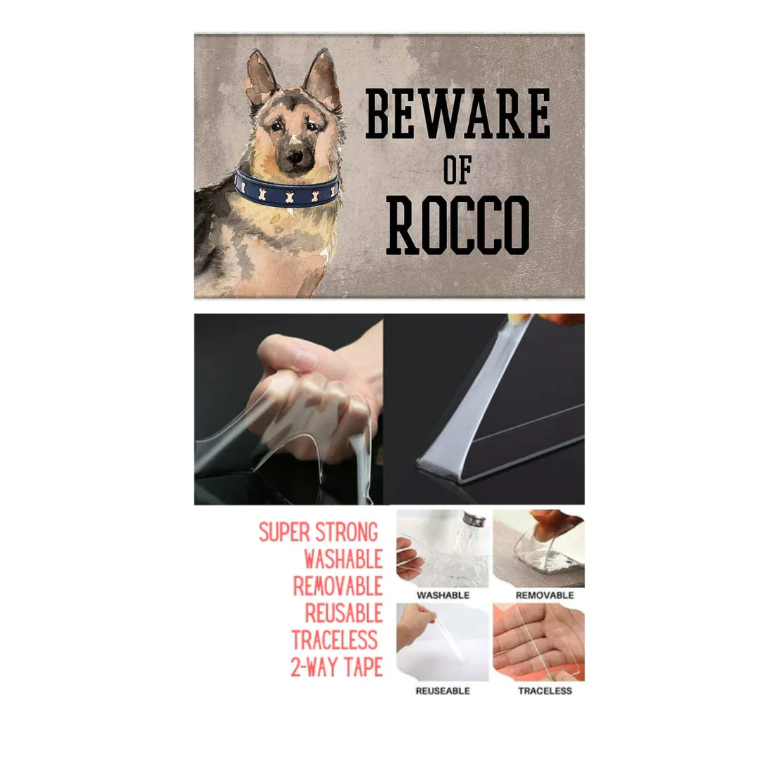 Personalized Dog Name Plates Beware Of Dog Sign - German Shepherd - Image 4