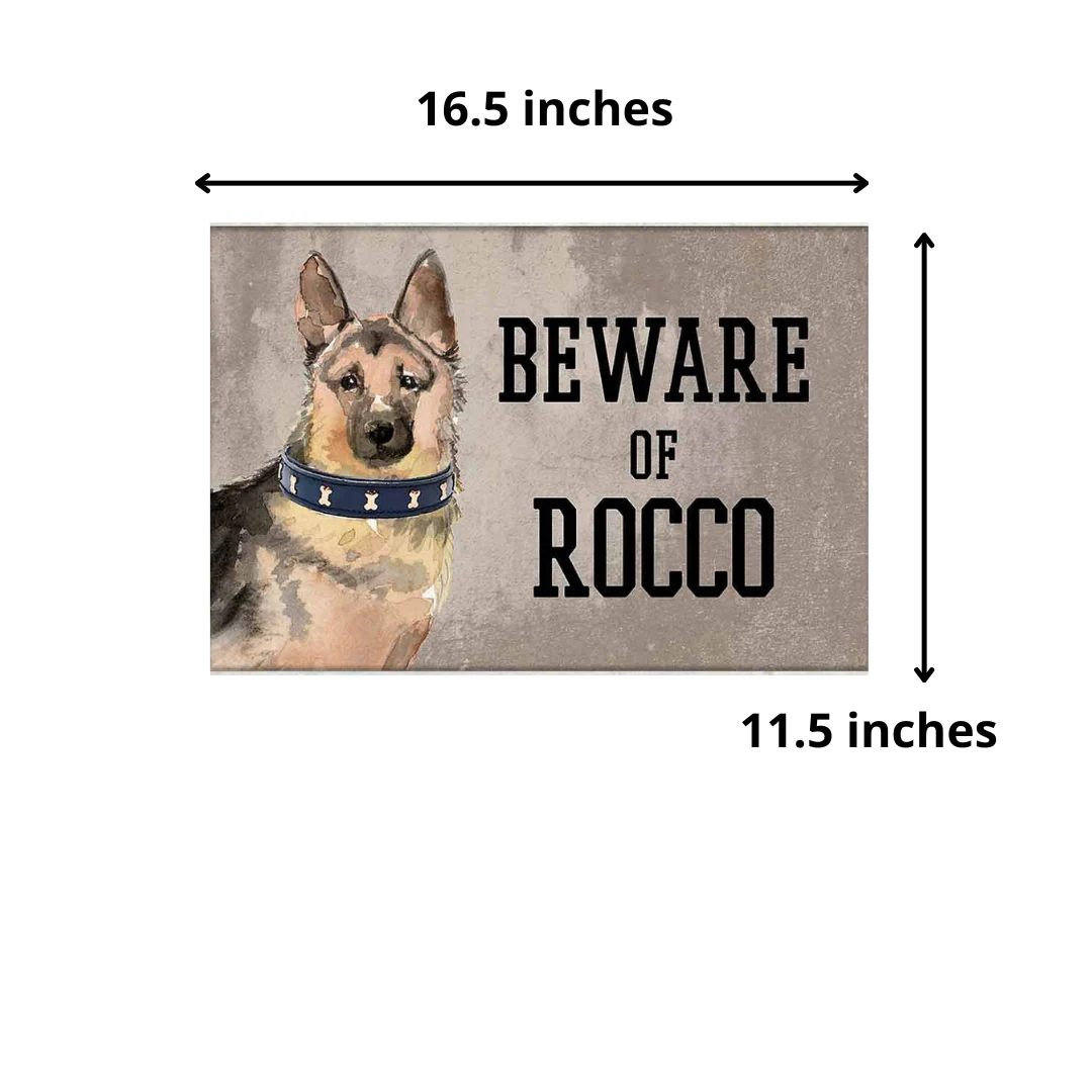Personalized Dog Name Plates Beware Of Dog Sign - German Shepherd - Image 5