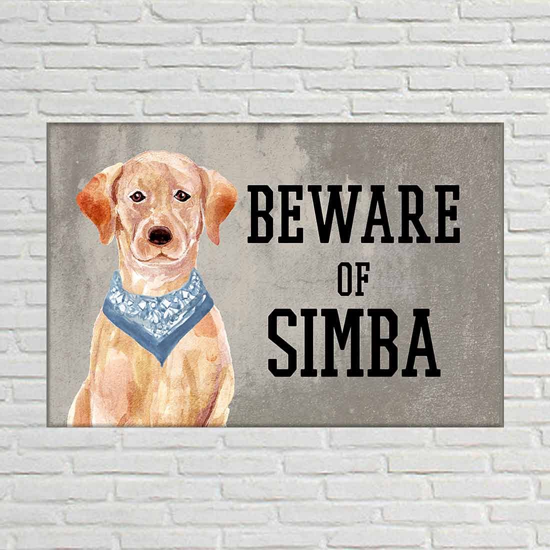 Personalized Dog Name Plates Beware Of Dog Sign - Golden Retriever - Image 3