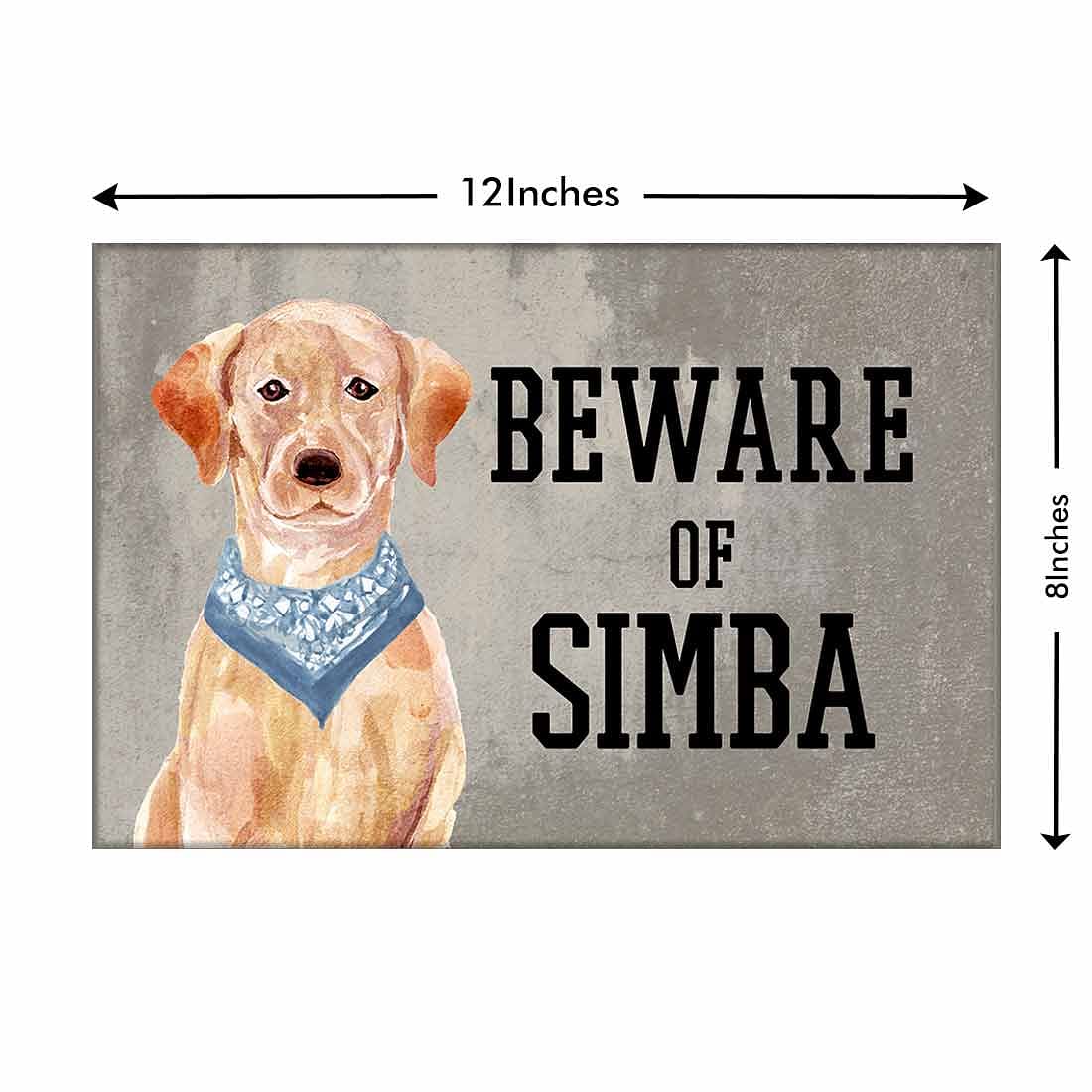 Personalized Dog Name Plates Beware Of Dog Sign - Golden Retriever - Image 4