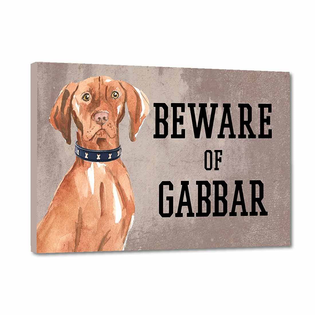 Personalized Dog Name Plates Beware Of Dog Sign - Hungarian Vizsla