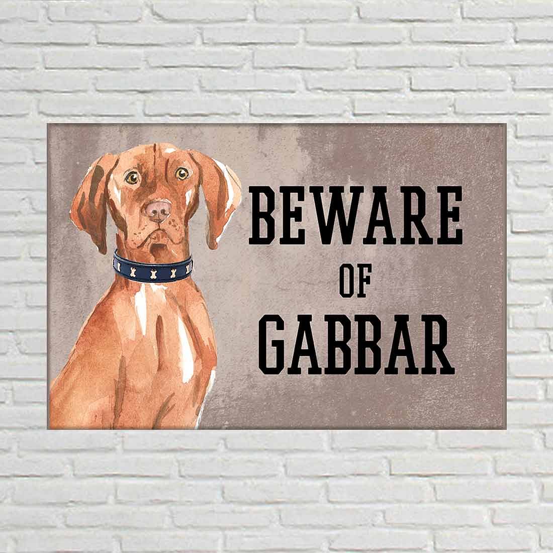 Personalized Dog Name Plates Beware Of Dog Sign - Hungarian Vizsla - Image 2