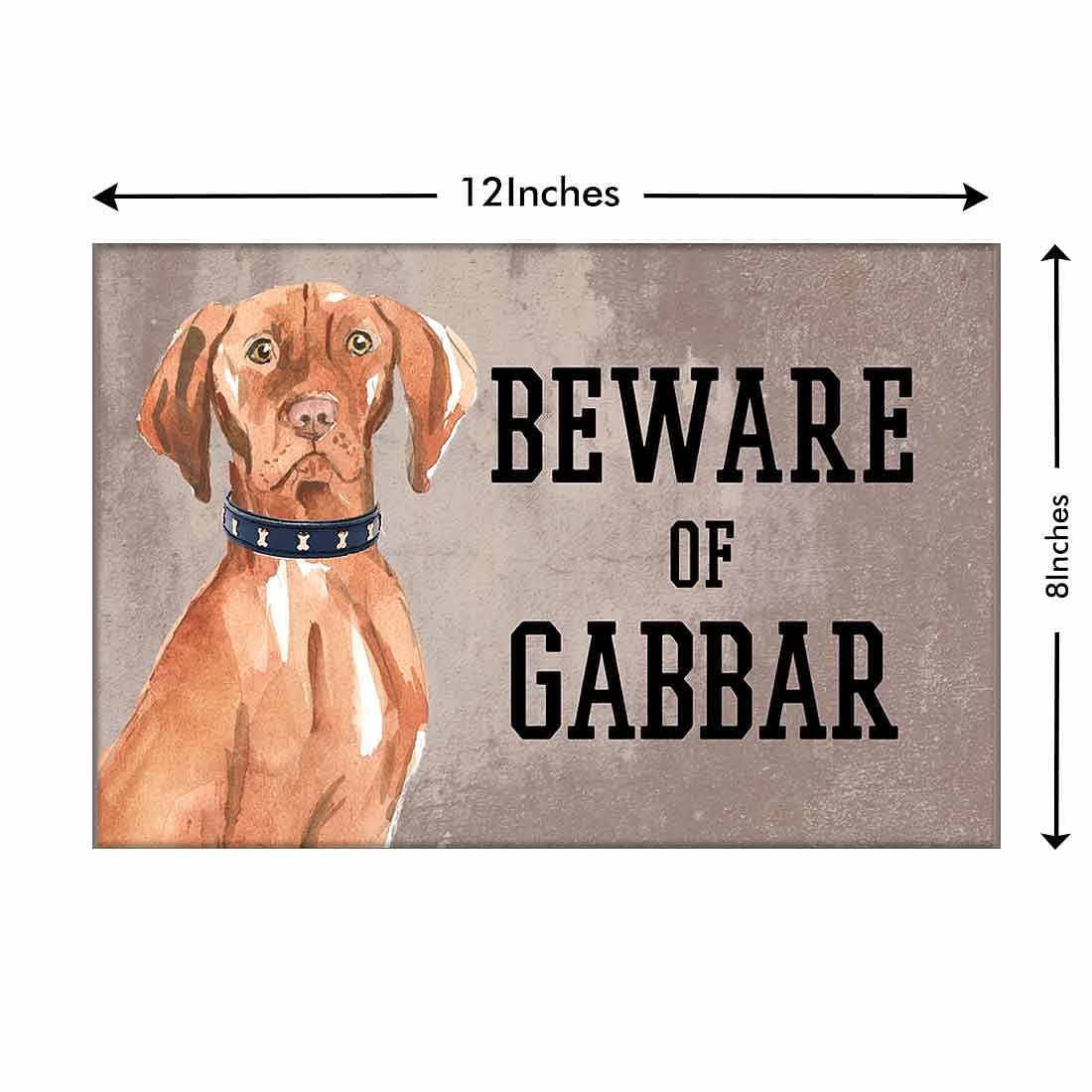 Personalized Dog Name Plates Beware Of Dog Sign - Hungarian Vizsla - Image 3