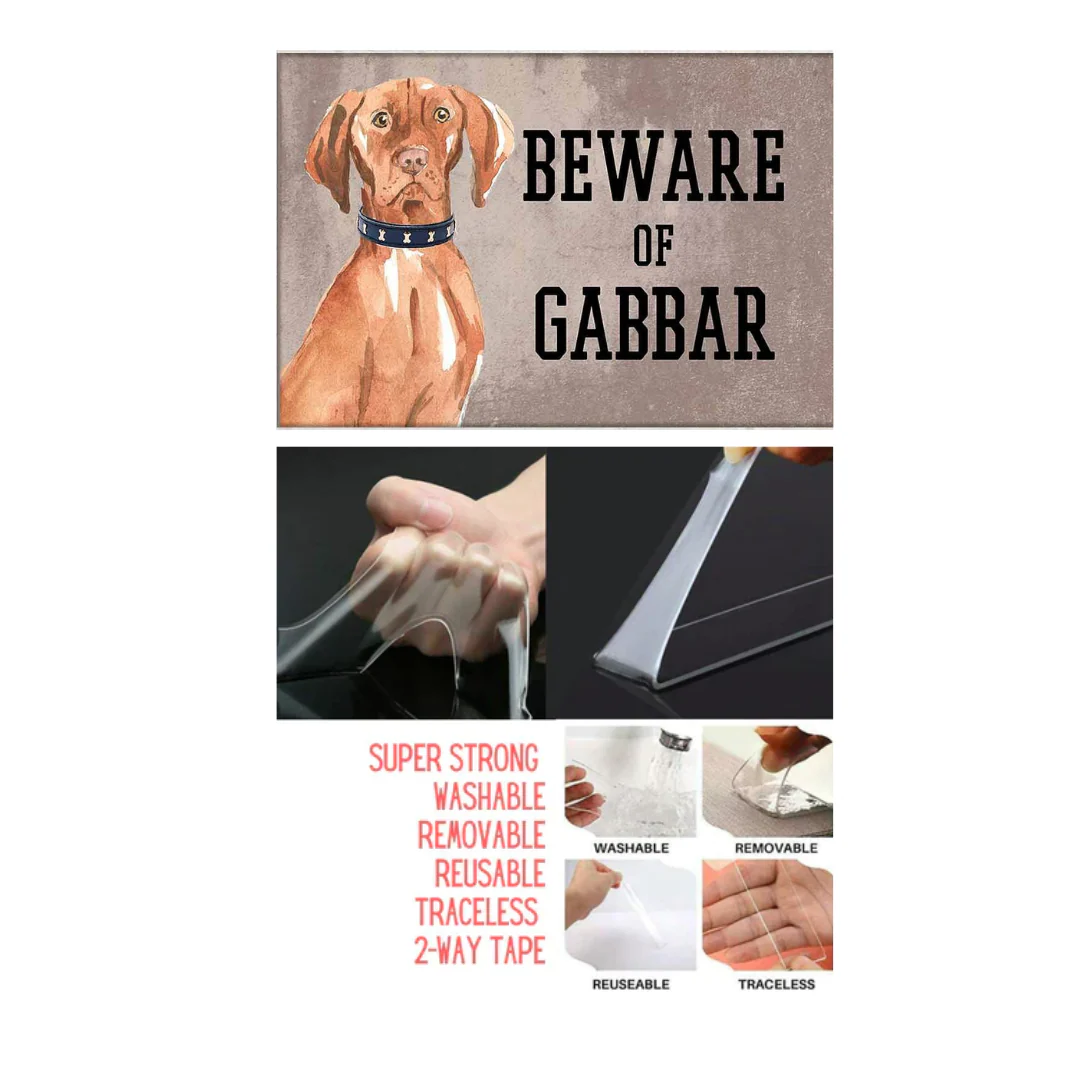 Personalized Dog Name Plates Beware Of Dog Sign - Hungarian Vizsla - Image 4
