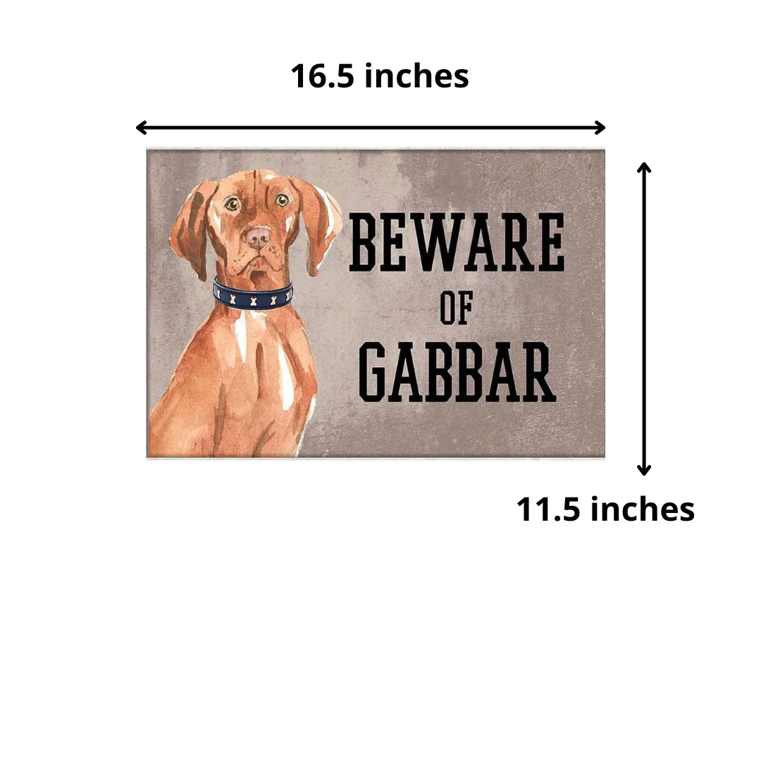Personalized Dog Name Plates Beware Of Dog Sign - Hungarian Vizsla - Image 5