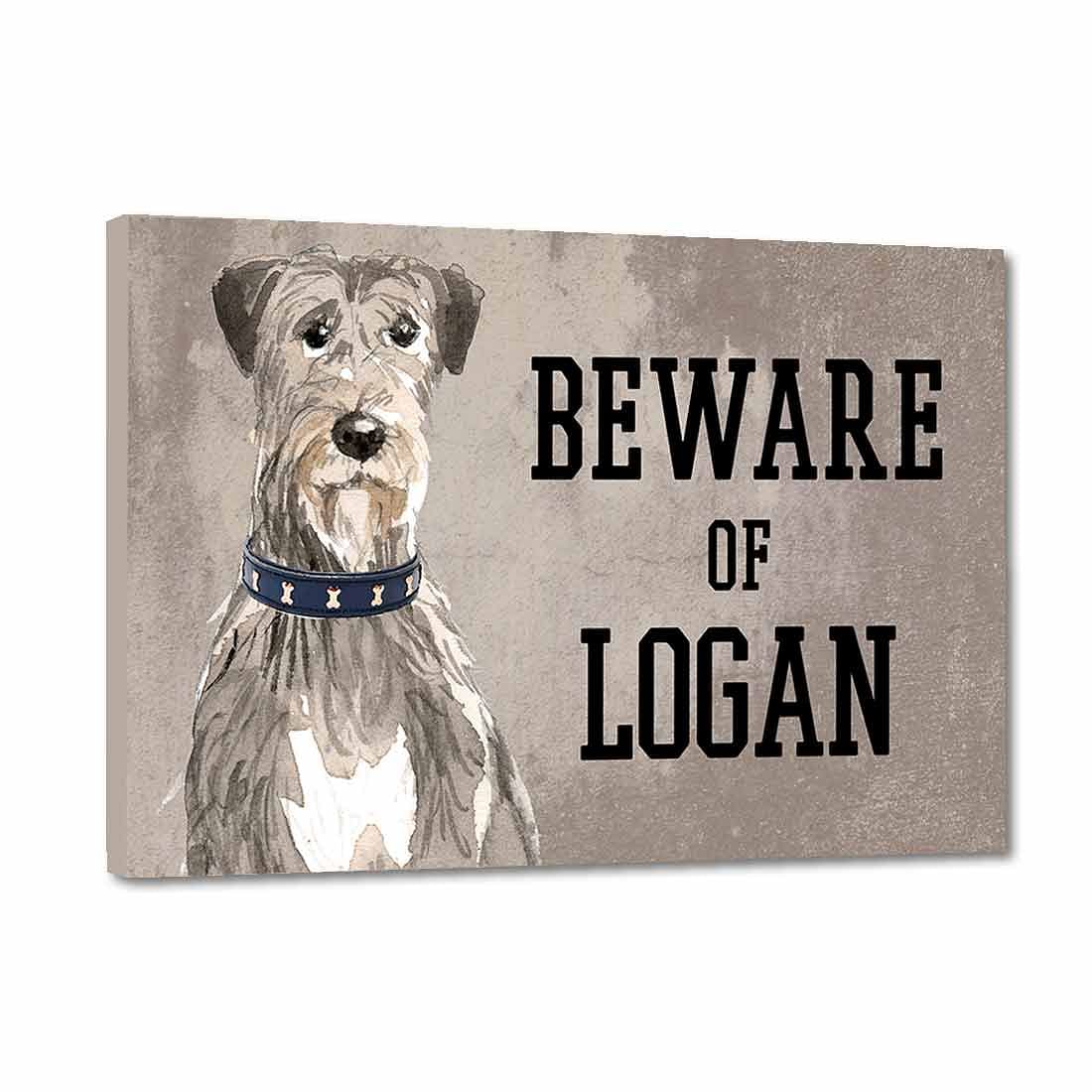 Personalized Dog Name Plates Beware Of Dog Sign - Irish Wolf Hound