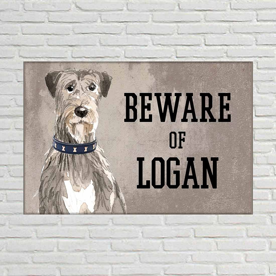 Personalized Dog Name Plates Beware Of Dog Sign - Irish Wolf Hound - Image 2