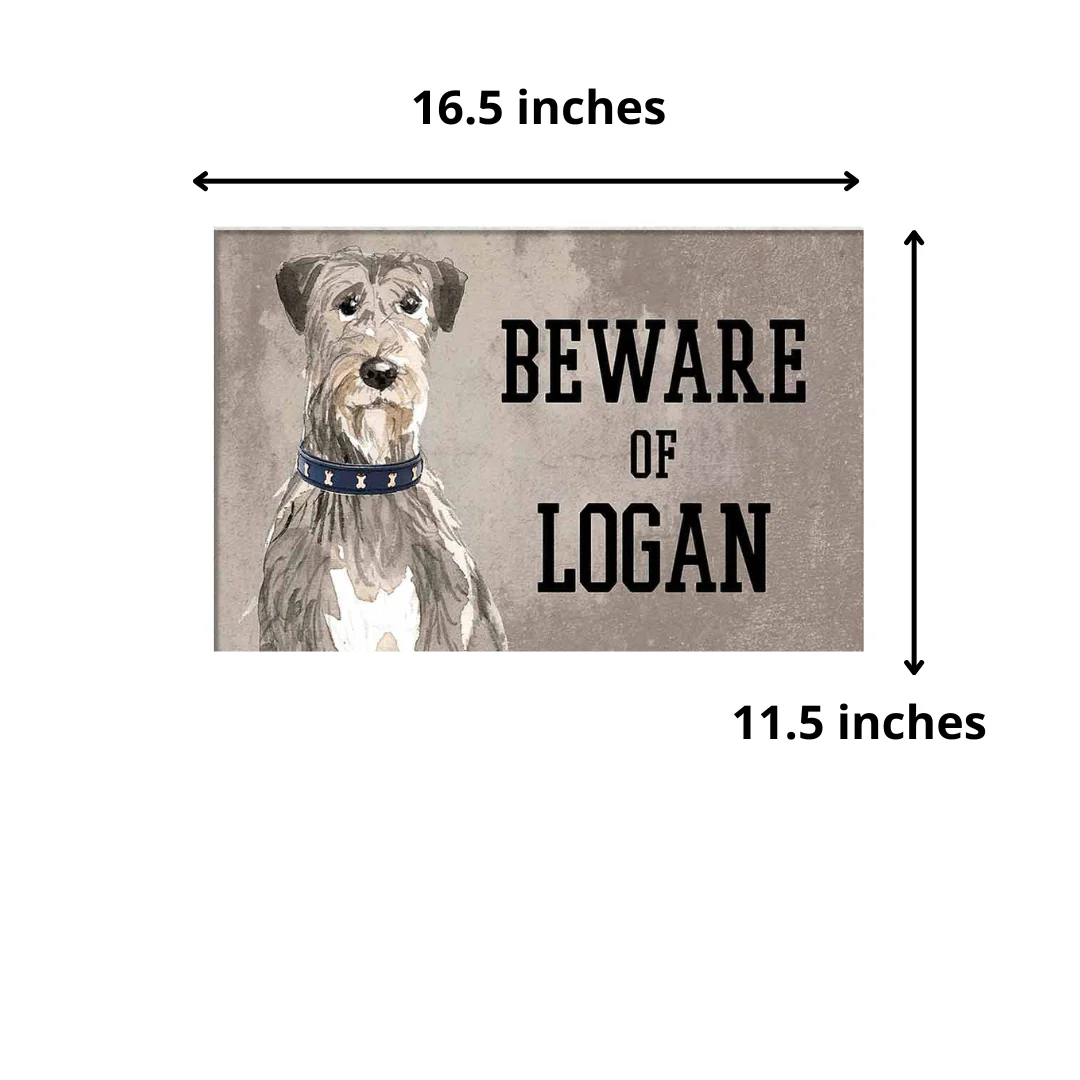 Personalized Dog Name Plates Beware Of Dog Sign - Irish Wolf Hound - Image 5