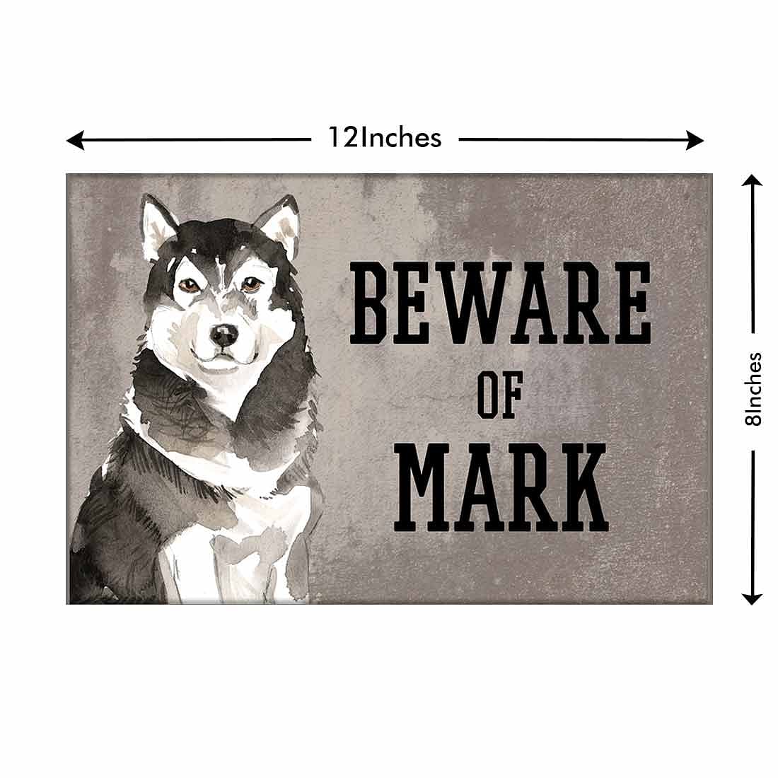 Personalized Dog Name Plates Beware Of Dog Sign - Malamute - Image 3