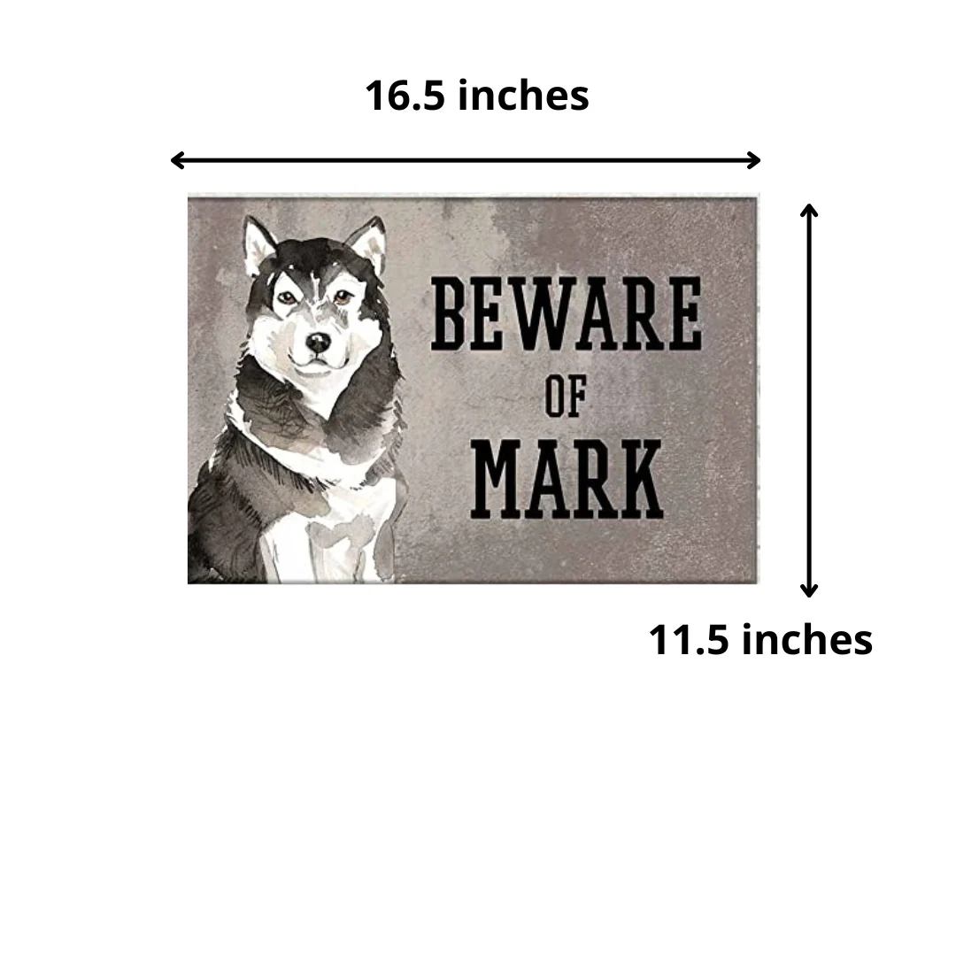 Personalized Dog Name Plates Beware Of Dog Sign - Malamute - Image 5